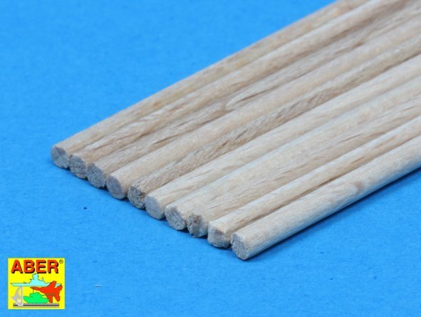 Tiges rondes en bois Aber WR2, longueur 2,00 mm, 250 mm x 10 pièces. – image 4