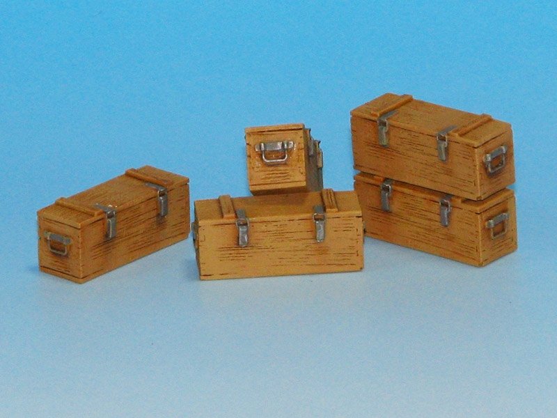 Boîtes à munitions en bois Eureka XXL E-014 pour canon de 5 cm Kw.K.39 au 1/35 – immagine 4