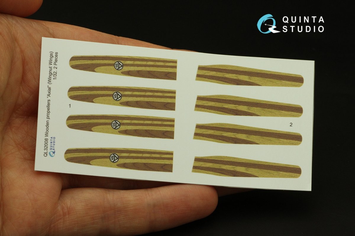 Quinta Studio QL32008 Hélices en bois Axial (Wingnut Wings) 1/32 – image 2