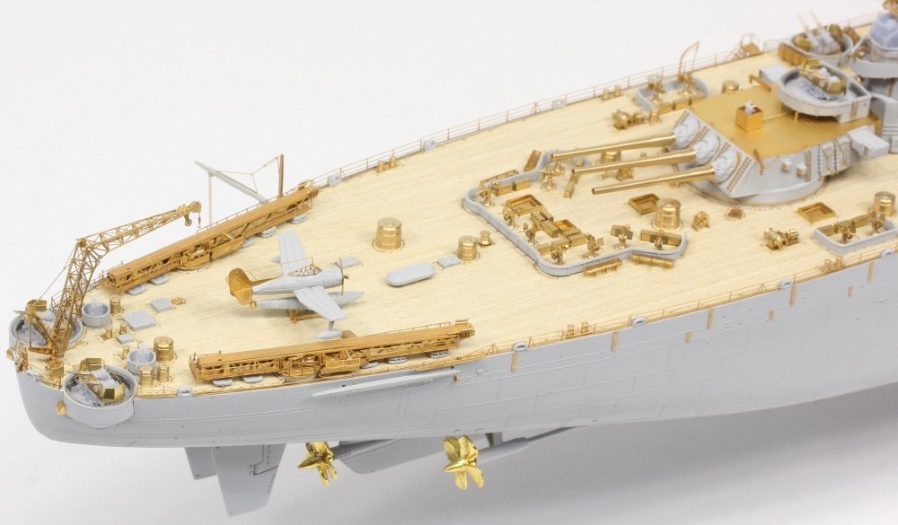 Pontos 37034FB USS BB-63 Missouri 1945 Ensemble de détails avancés pour maquette Hobbyboss (pont en bois teinté bleu 20B) 1/350 – image 6
