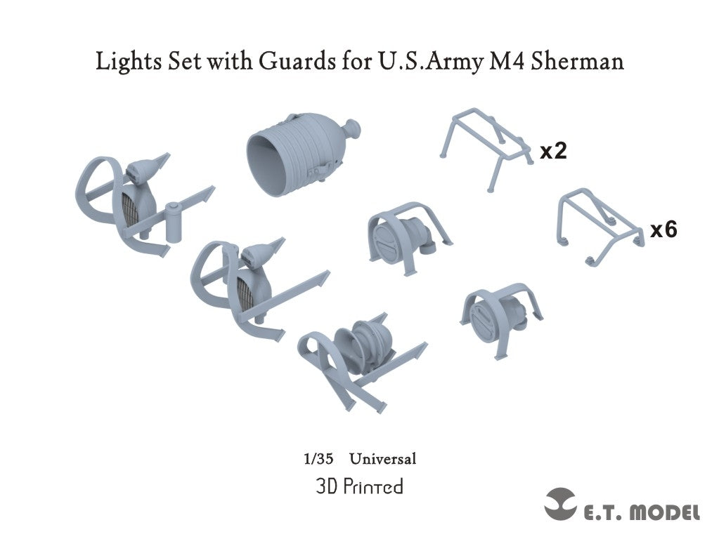 ET Model P35-260 Lights Set with Guards for USArmy M4 Sherman 1/35