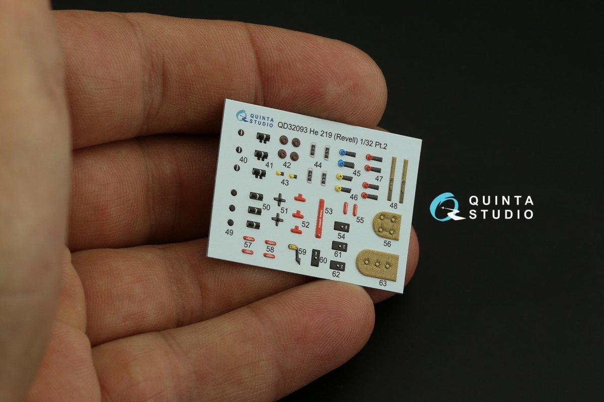 Intérieur imprimé en 3D et coloré sur papier décalcomanie (Revell) Quinta Studio QD32093 He 219 1/32 – immagine 11