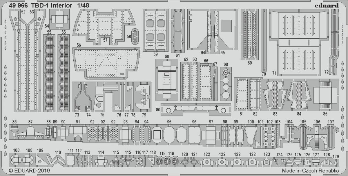 Eduard 49966 TBD-1 intérieur 1/48 GREAT WALL HOBBY – image 2