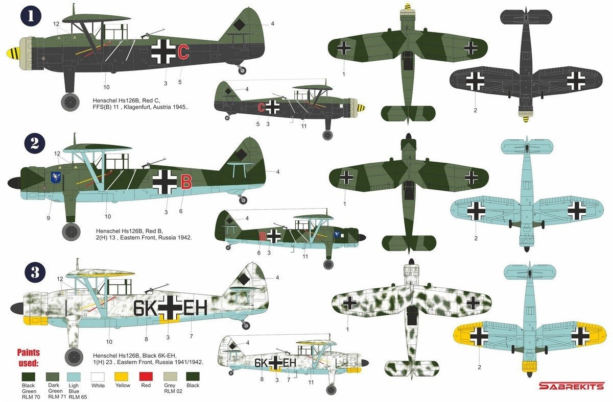 SabreKits SBK7011 Henschel Hs 126B Front de l&amp;#39;Est 1/72 – image 2