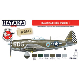 Coffret de peinture Hataka HTK-AS04.2 US Army Air Force (6 x 17 ml)