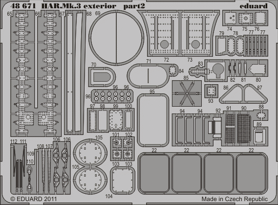 Eduard 48671 HAR. Mk.3 extérieur 1/48 Hasegawa