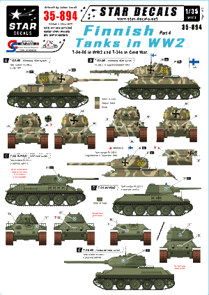 Star Decals 35-894 Chars finlandais de la Seconde Guerre mondiale, partie 4, échelle 1/35
