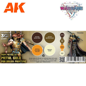 Coffret de couleurs AK Interactive AK1077 Wargame. Or métallisé non métallique 4 x 17 ml – immagine 2