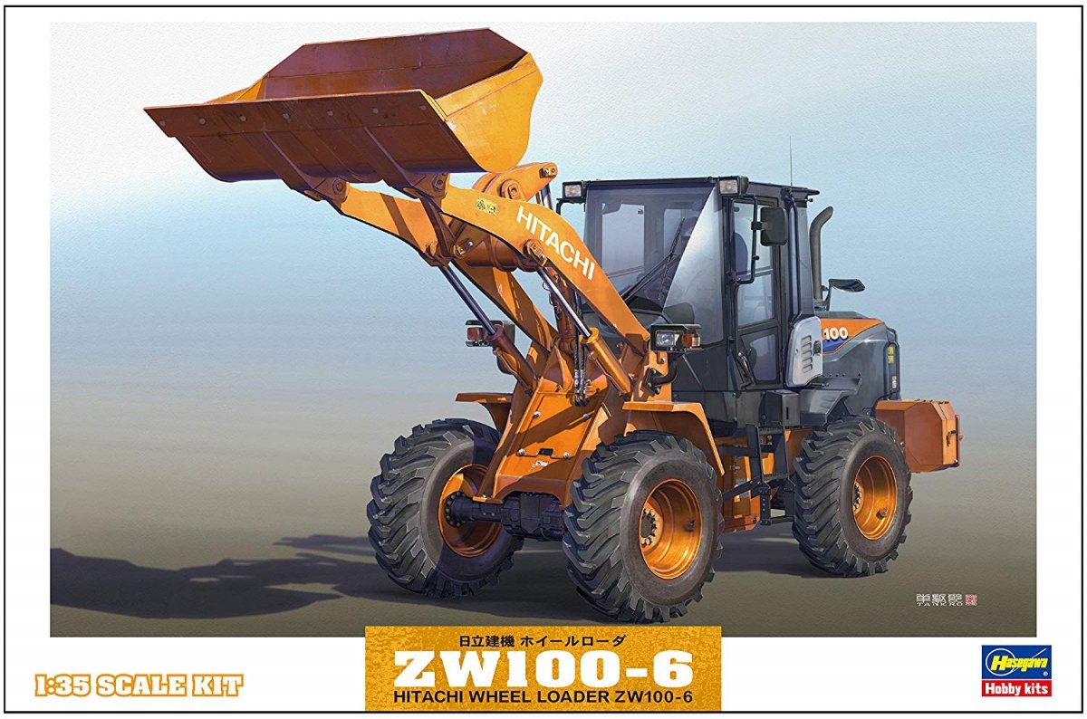 Hasegawa WM04 Chargeuse sur pneus Hitachi ZW100-6 1/35