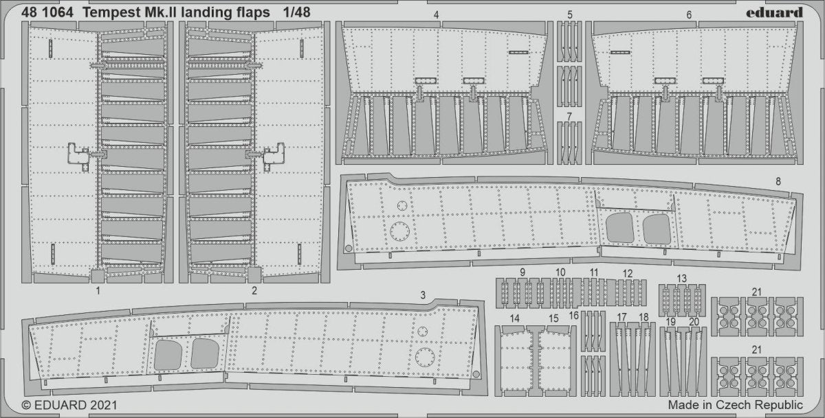 Volets d&amp;#39;atterrissage Eduard 481064 Tempest Mk.II EDUARD/SPECIAL HOBBY 1/48