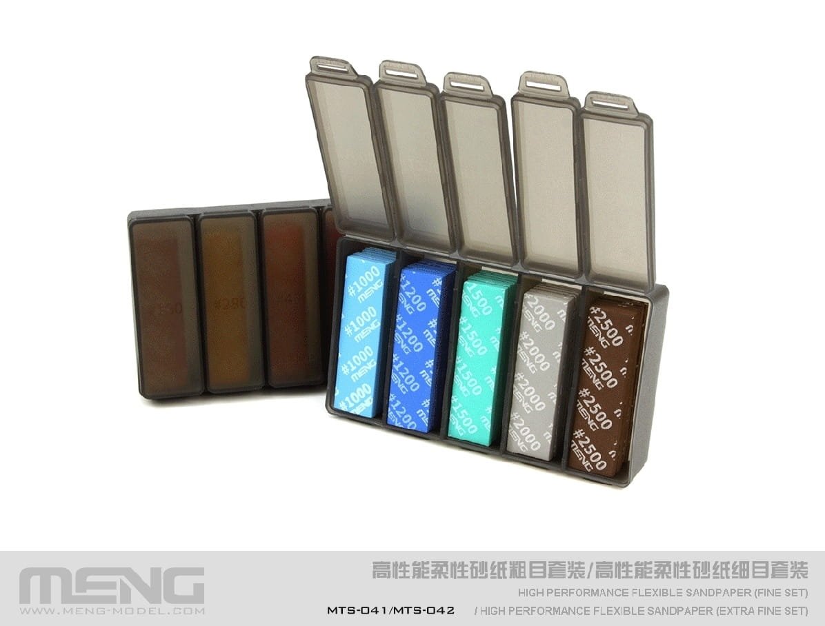 Papier de verre flexible haute performance Meng modèle MTS-042 (Extra FineSet) (kit de ponçage)