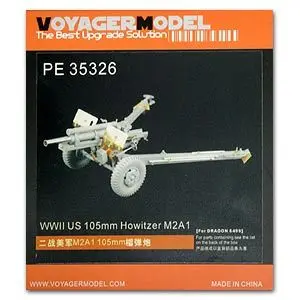 Maquette Voyager PE35326 Obusier américain M2A1 de 105 mm de la Seconde Guerre mondiale pour DRAGON 6499 au 1/35