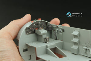 Maquette Quinta Studio QD32233 : cockpit de pilote pour Boeing B-17E/F. Intérieur coloré imprimé en 3D sur papier décalcomanie (HK models) à l&amp;#39;échelle 1/32. – image 6