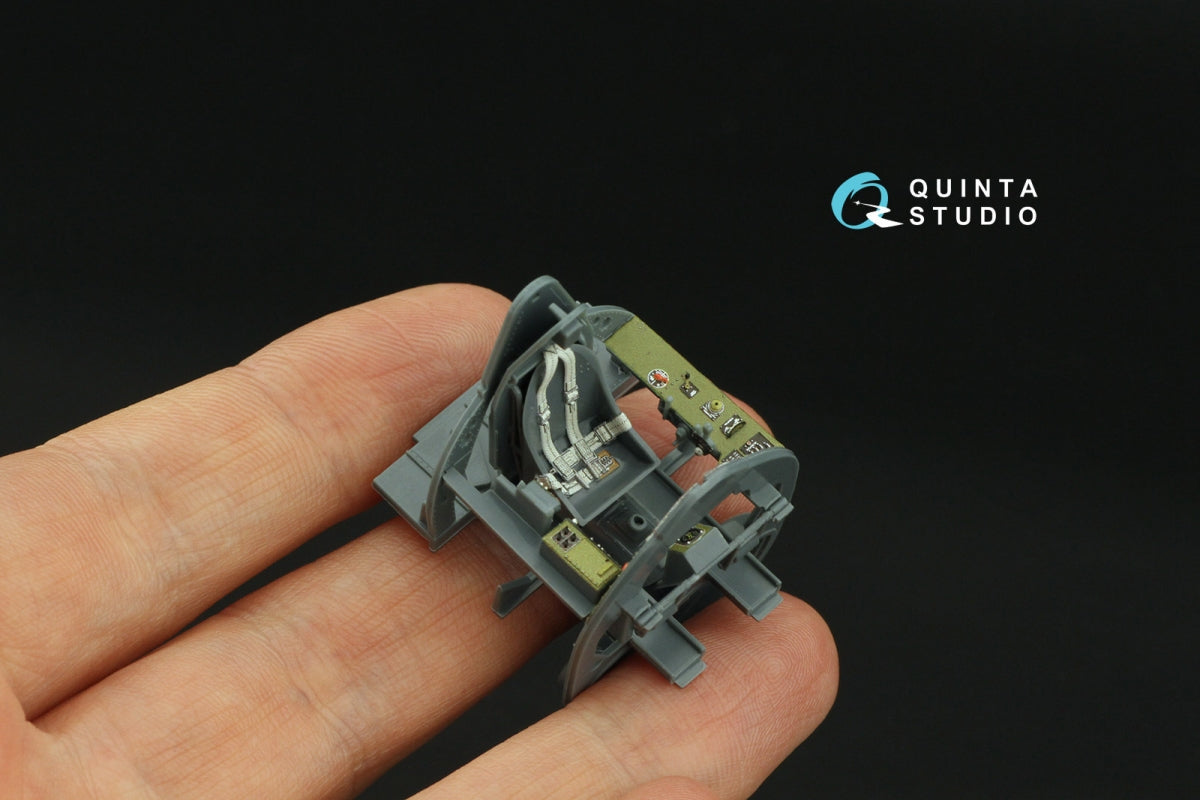Intérieur imprimé en 3D et coloré sur papier décalcomanie Quinta Studio QD48421 FM-2 Wildcat (Eduard) 1/48 – image 6