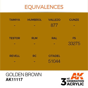 AK Interactive AK11117 GOLDEN BROWN – STANDARD 17ml – imagen 3