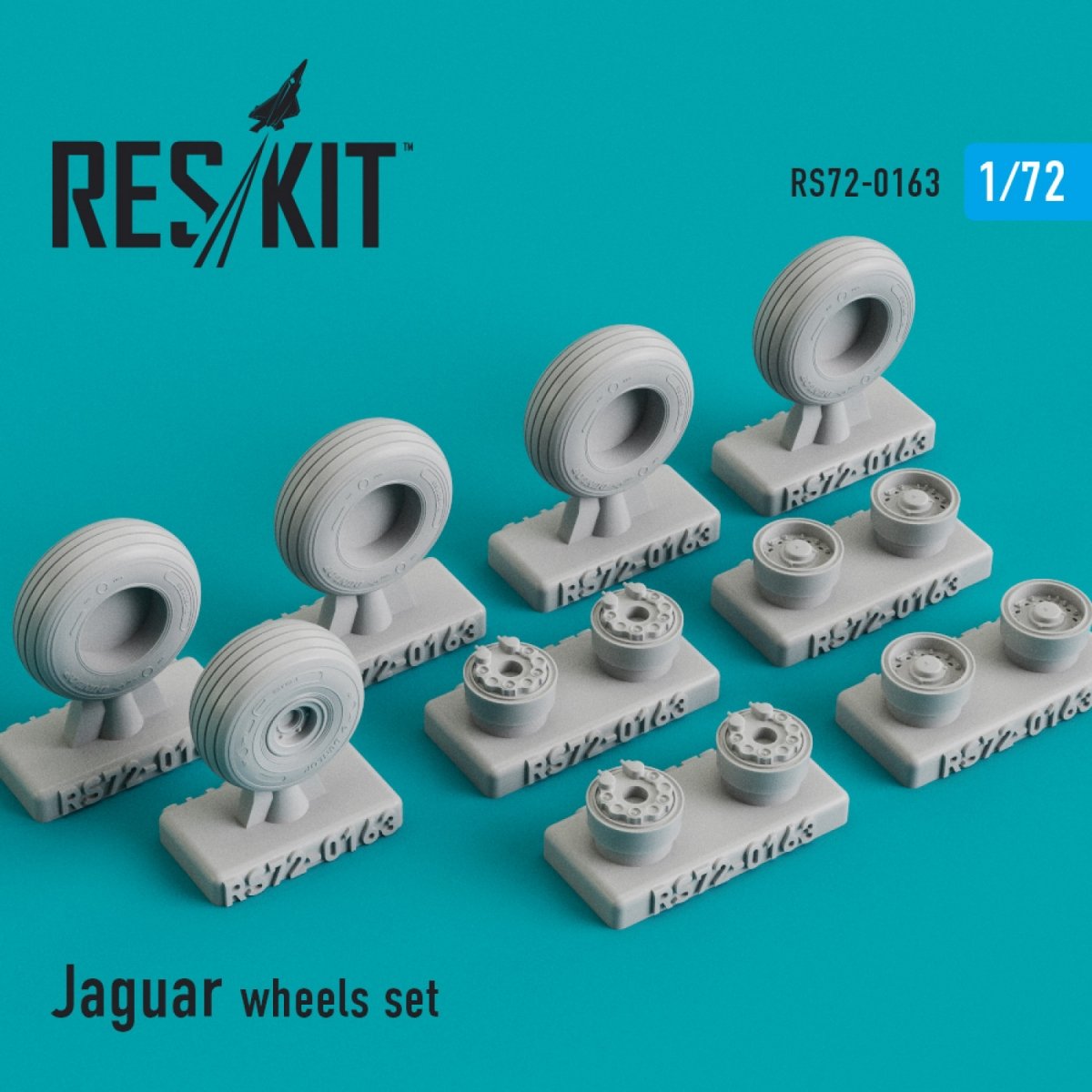RESKIT RS72-0163 SEPECAT JAGUAR ENSEMBLE DE ROUES 1/72