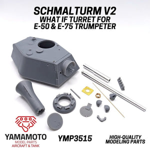 Yamamoto Model Parts YMP3515 TOURELLE SCHMALTURM V2 « ET SI » POUR E-50 ET E-75 TRUMPETER 1/35