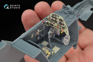 Intérieur imprimé en 3D et coloré sur papier décalcomanie Quinta Studio QD32047 Bf 109E-1 (pour maquette Eduard) 1/32 – Bild 3