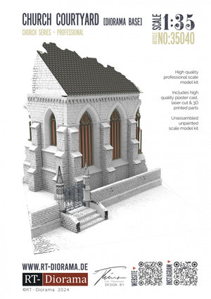 RT-Diorama 35040 Socle de diorama : Cour d&amp;#39;église 1/35 – imagen 2