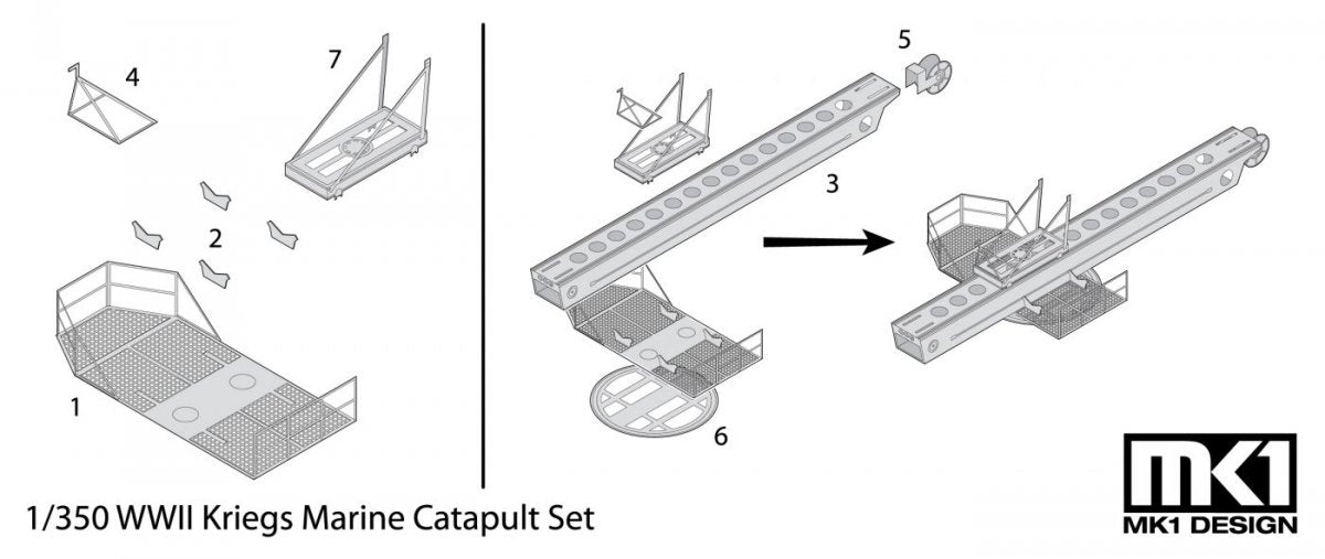 MK1 Design MS-35018 German Cataputlt Set 1/350