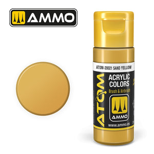 Ampoil Mig Jimenez 20021 ATOM COLOR Jaune Sable 20 ml
