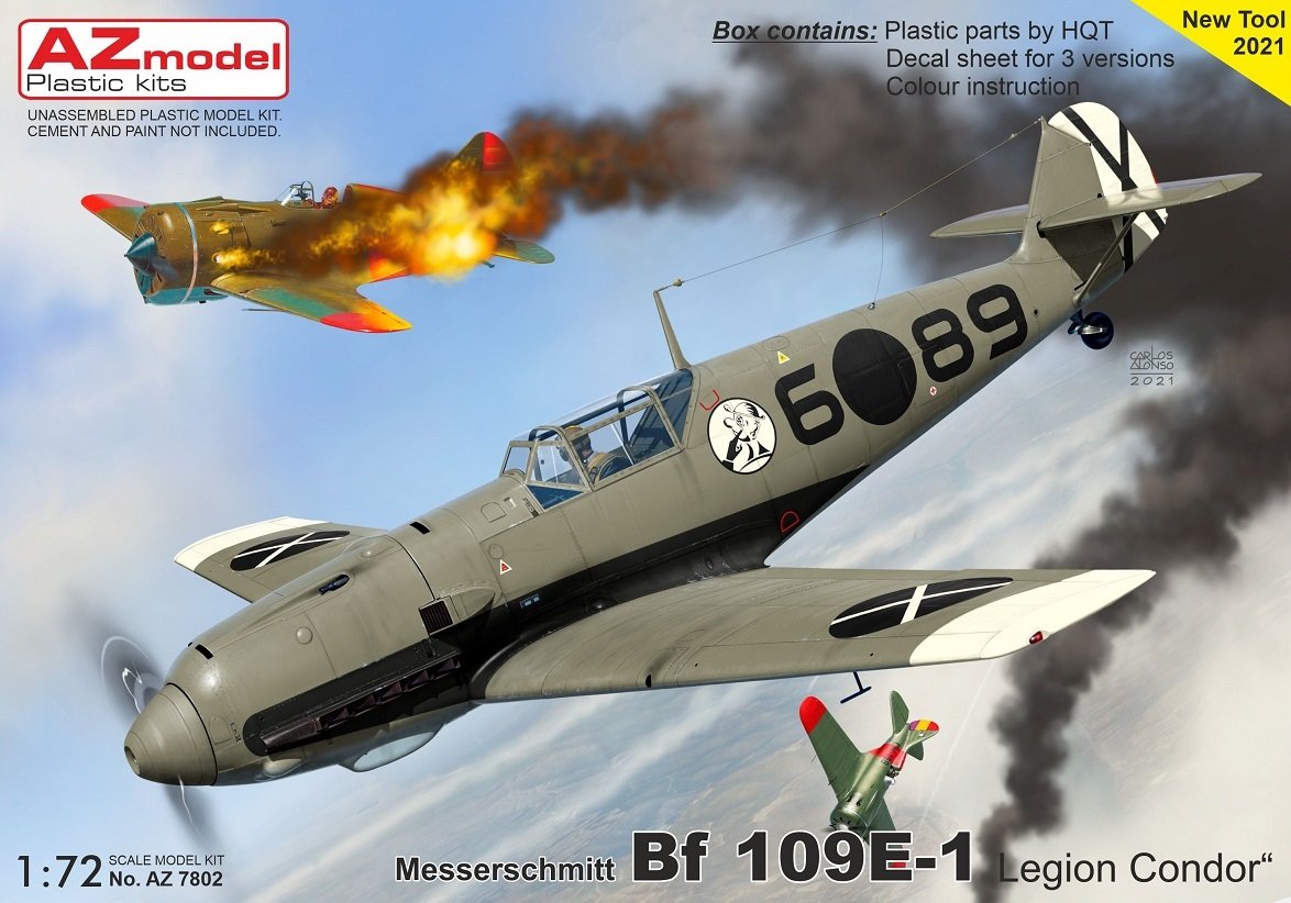 Maquette AZ AZ7802 Bf 109E-1 « Légion Condor » au 1/72