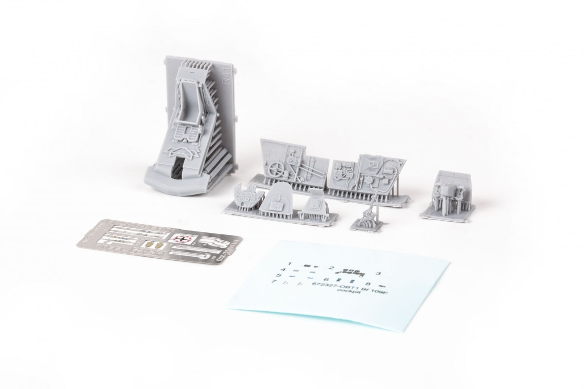 Maquette Eduard 672328 Bf 109F cockpit avec siège ancien, échelle 1/72
