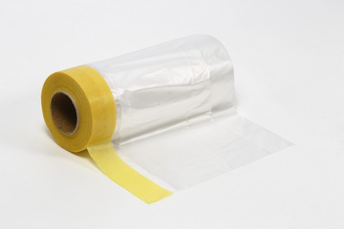 Ruban adhésif de masquage/feuille plastique Tamiya 87164, 550 mm, avec film plastique. 