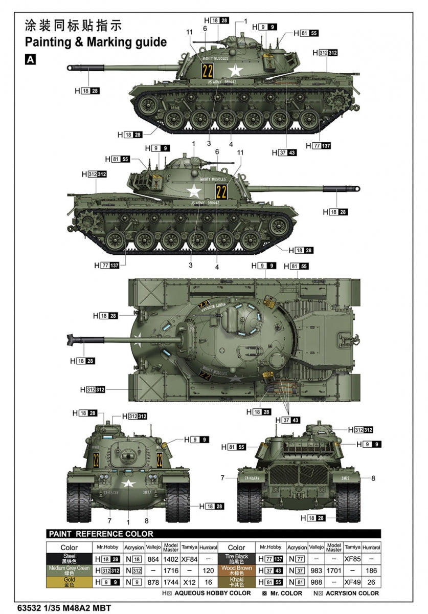 J&amp;#39;adore le kit 63532 M48A2 MBT 1/35 – immagine 3