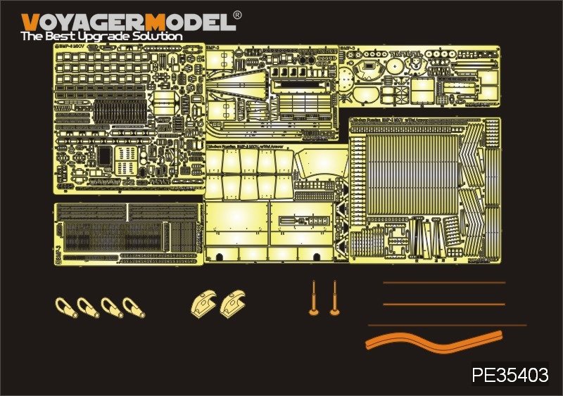Maquette Voyager PE35403 BMP-3 MICV russe moderne avec blindage à lames pour TRUMPETER 00365 1/35