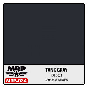 Peinture MR. Paint MRP-034 Gris Char RAL 7021 Véhicule blindé allemand de la Seconde Guerre mondiale 30 ml
