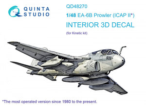 Intérieur imprimé en 3D et coloré sur papier décalcomanie (Kinetic) Quinta Studio QD48270 EA-6B Prowler (ICAP II) 1/48