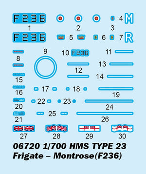 Trumpeter 06720 Frégate HMS TYPE 23 – Montrose (F236) 1/700 – imagen 4