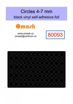 Ensemble universel Omask X8001 1 - feuille de vinyle noir (80092, 80093, 80094, 80095, 80096) – immagine 3