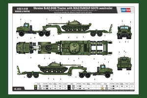 Hobby Boss 85513 Ukraine Tracteur KrAZ-6446 avec semi-remorque MAZ/ChMZAP-5247G 1/35 – image 2