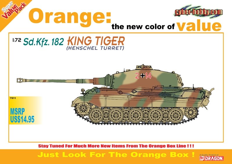 Cyber ​​​​Hobby 7511 Sd.Kfz.182 Tourelle Kingtiger Henschel (1/72)