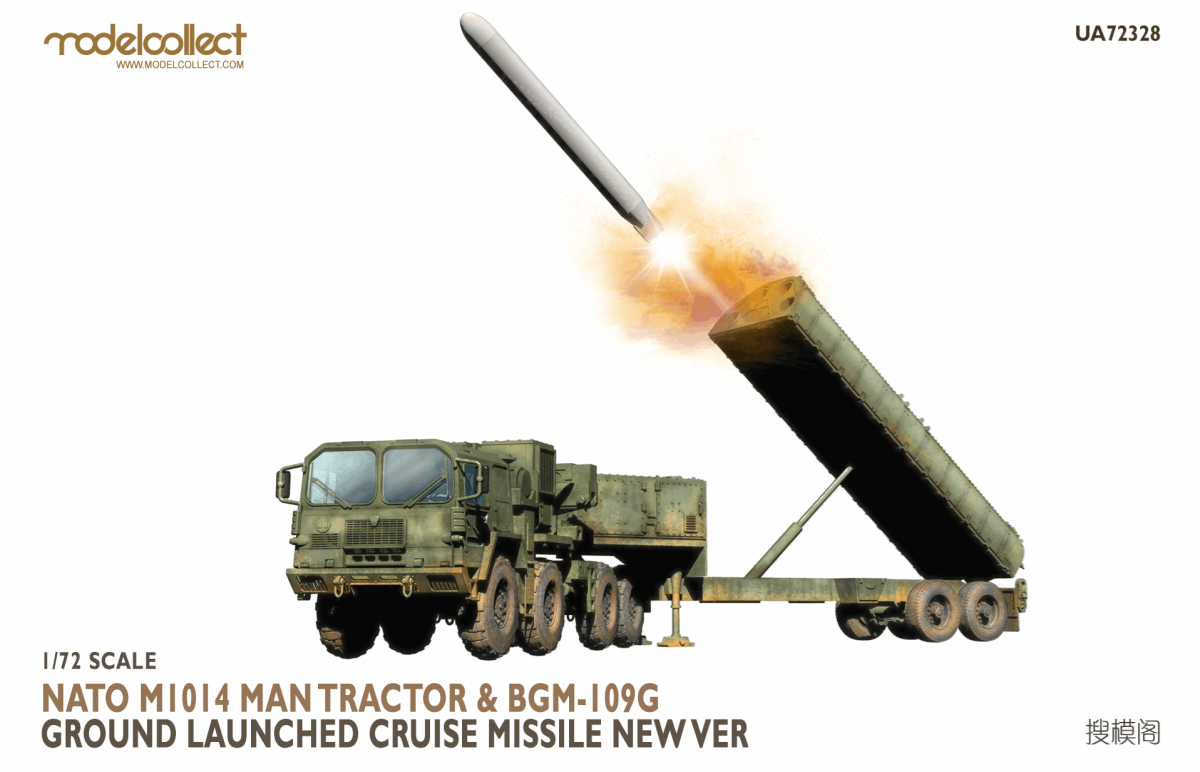 Modelcollect UA72328 Tracteur MAN M1014 de l'OTAN et missile de croisière terrestre BGM-109G, nouvelle version 1/72 
