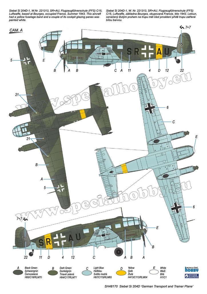 Special Hobby 48170 Siebel Si 204D &amp;#39;German Transport and Trainer Plane&amp;#39; 1/48 – zdjęcie 3