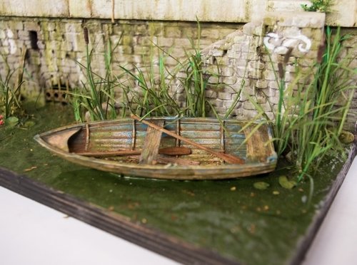 RT-Diorama 35308 Socle de diorama : « Port fluvial de la Marne », Première Guerre mondiale, échelle 1/35 – image 3