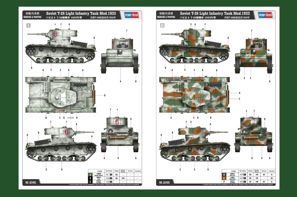 Hobby Boss 82495 Char d&amp;#39;infanterie léger soviétique T-26 Mod.1933 (1/35) – immagine 3