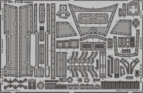 Eduard 32307 P-51D engine 1/32 Tamiya