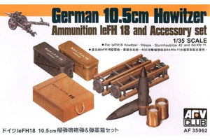 AFV Club 35062 Munitions et accessoires allemands de 10,5 cm à l&amp;#39;échelle 1/35