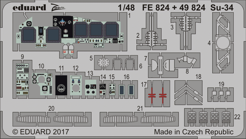 Intérieur du Su-34 Eduard 49824 HOBBY BOSS 1/48