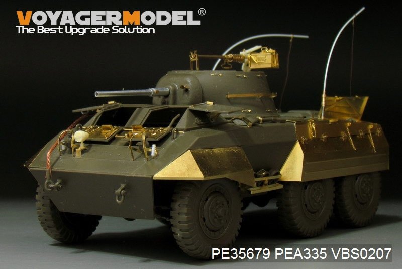Maquette Voyager PE35679 Voiture blindée légère américaine M8 de la Seconde Guerre mondiale (version B avec canon inclus) (Pour TAMIYA 35228) 1/35 – image 2