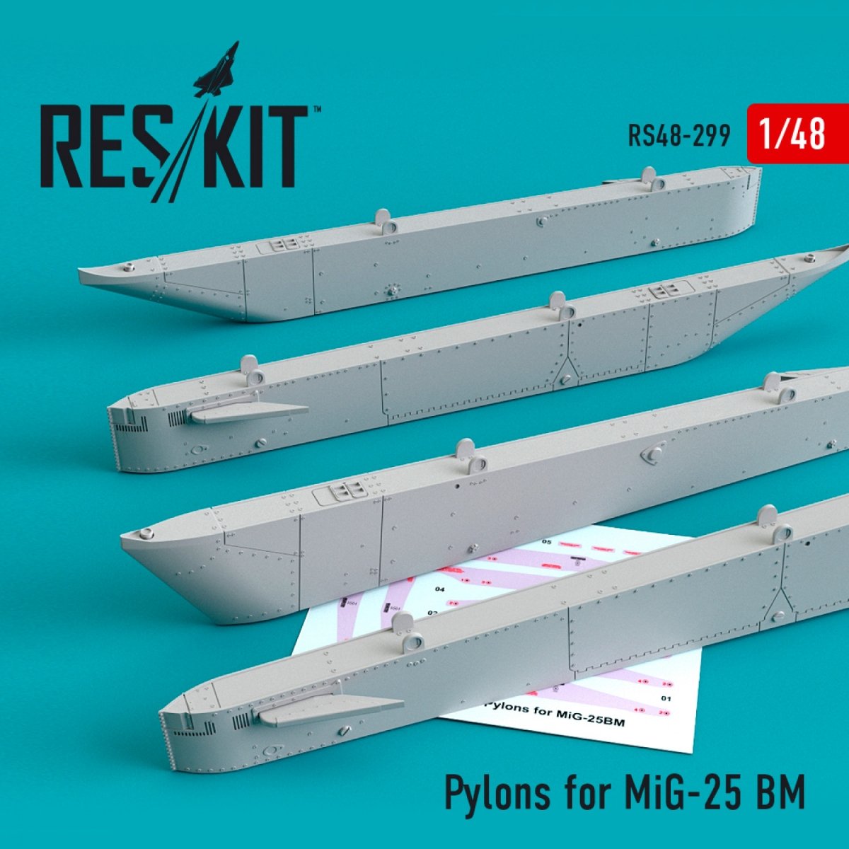 RESKIT RS48-0299 PYLÔNES POUR MIG-25 BM 1/48