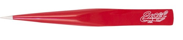 Pince à épiler à pointe creuse Excel Hobby Tools 30428 (rouge)