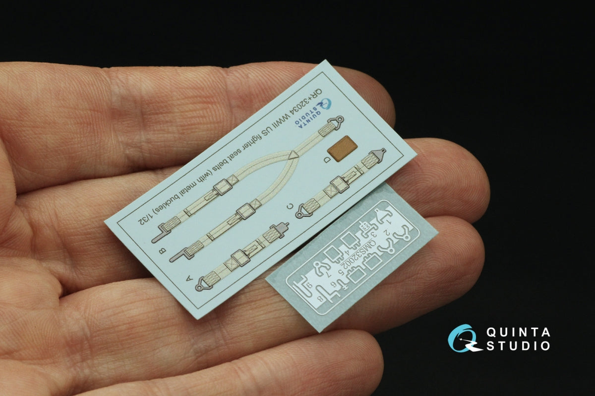 Ceintures de sécurité pour avions de chasse américains de la Seconde Guerre mondiale Quinta Studio QR+32034 (avec boucles métalliques) (Tous les kits) 1/32 – Bild 9