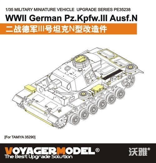 Voyager modèle PE35238 WWII allemand Pz.Kpfw.III Ausf.N pour TAMIYA 35290 1/35