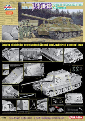 Dragon 6493 Sd.Kfz. 186 Jagdtiger Porsche Type de production avec zimmerit (1/35) – image 2