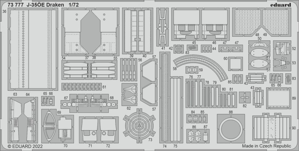 Eduard 73777 J-35ÖE Draken HOBBY 2000, HASEGAWA 1/72 – image 2